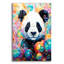 «Panda and Bubbles» par Momart, art mural en verre acrylique-879785323