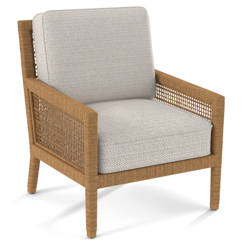 Harper 28" Wide Armchair, Honey, White Textured Performance; 0865-91