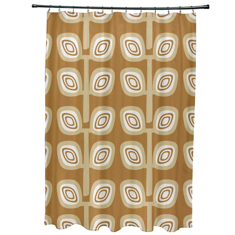 Atrasnu Geometric Shower Curtain, Yellow