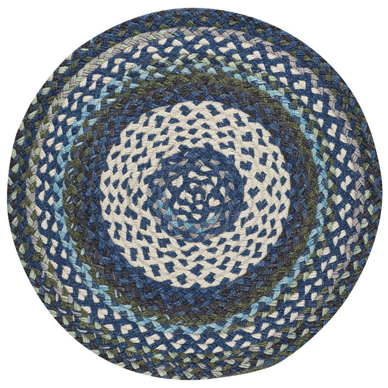 Wool Striped Indoor Rug, Round 3'