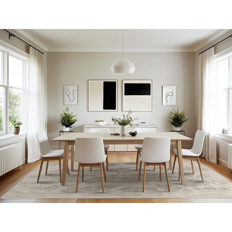 Tapis beige lavable à la machine, Rectangle 7 pi x 10 pi