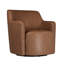 Fauteuil d'appoint pivotant rembourré Homepop - Similicuir cognac-1274173638