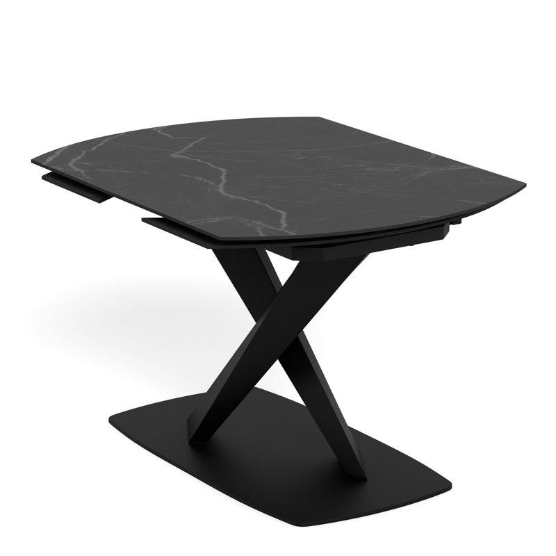 Burhardt 180 cm Extendable Dining Table with Steel Base