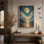 Art mural sur toile Glow Full Moon Over Golden Clouds and Ocean-264716527