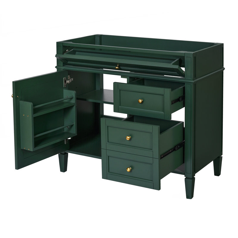 Meuble-lavabo 36 po sans lavabo supérieur, Vert