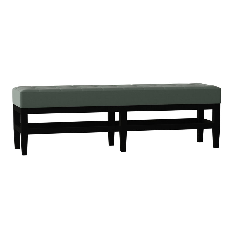 Galindo-White Upholstered Bench, Lola Spa, Walnut