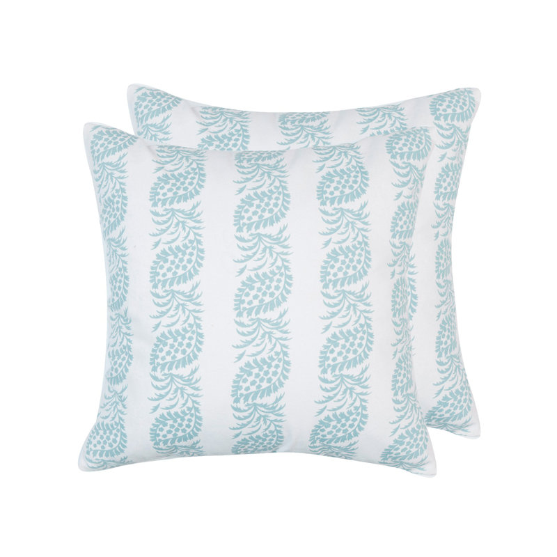 Housse et insert de coussin décoratif en coton Michael Penney, Bleu, Mélange de duvet