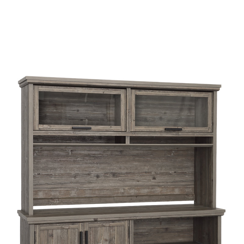 Aspen Post 41.33" H x 65.12" W Desk Hutch, Pebble Pine