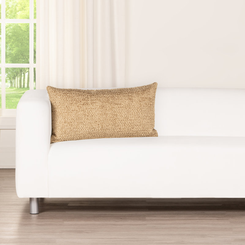 Coussin Cozy, Polyester, Brun, Rectangle H 12 po x l 21 po