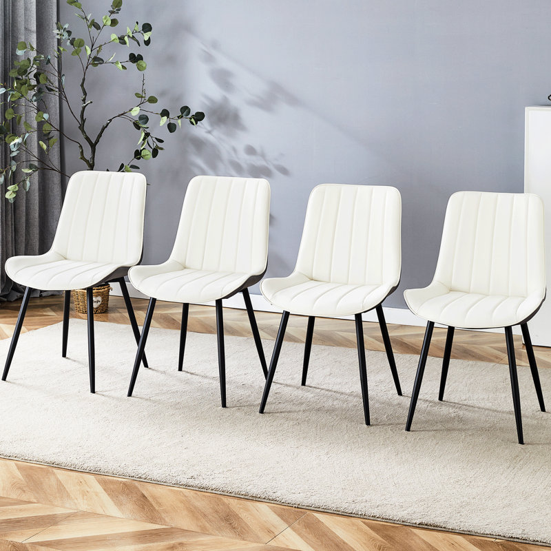 Chaises de salle à manger Modern, Gris foncé / Blanc