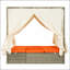 Adjustable Sun Bed With Curtain,High Comfort,With 3 Colours-1279007419
