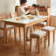 Blanc / pierre rectangulaire Burlywood + table de salle à manger papillon en bois massif-880492640