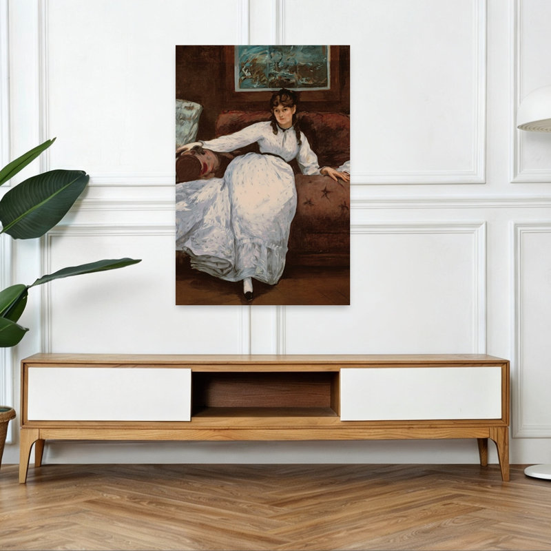 Le Reste, Portrait de Berthe Morisot, 1870, Impression d'art abstrait contemporain, Portrait mural, H 48 po x l 32 po