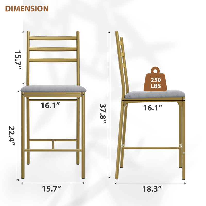 Counter Stool with Metal Frame
