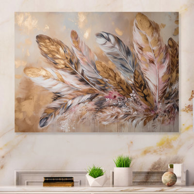 Ernestina " Gold Feather Boho Majesty "