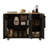51" Fluted Kitchen Island With Drop Leaf, Rolling Farmhouse Kitchen Cart With Wheels, Internal Storage Rack & Towel Bar, Black Ash-784703693