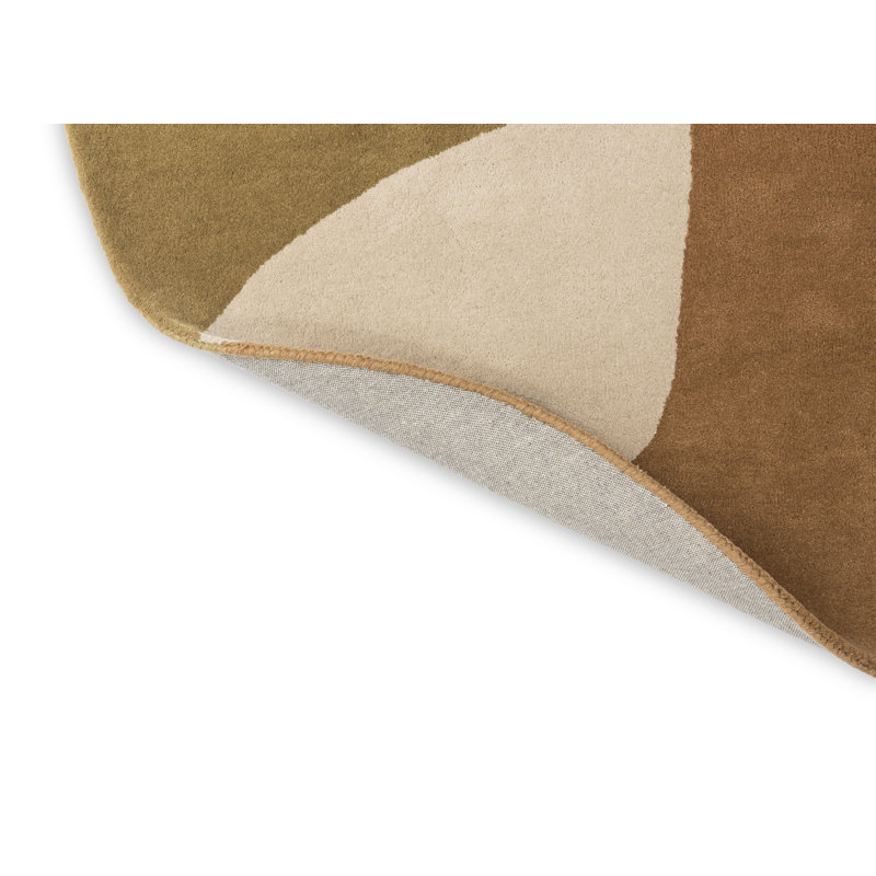 Decor Hand Tufted Wool Geometric Area Rug, Oval 6'7'' x 9'2'', Gray;Beige