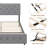 Upholstered Slat Bed-1201400151-1201400150
