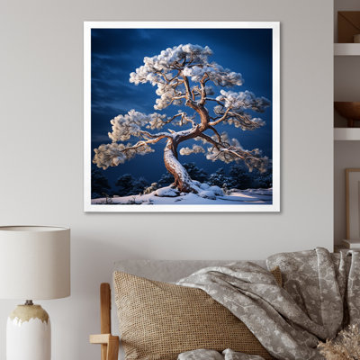 Bonsai pureté en hiver sur toile