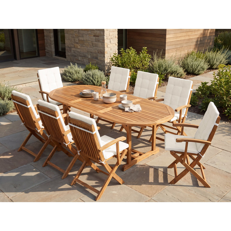 Set of 8 Back/Seat Cushions MAUI PREMIUM Off-White