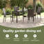 Garden Dining Set 5 Pcs Powder-Coated Steel-1686900158