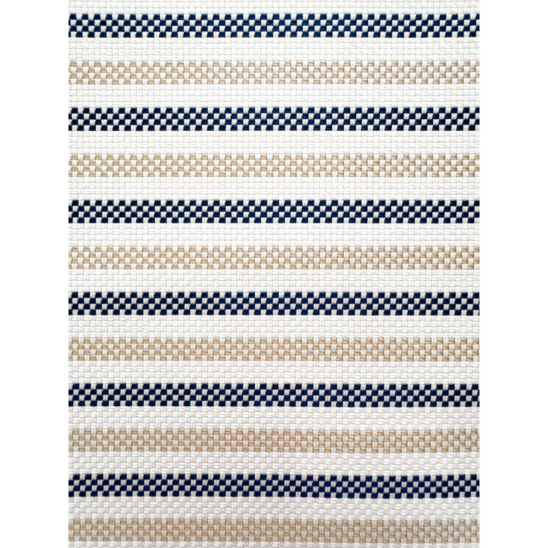 Classic Grey Marina Stripe Indoor Outdoor Pillow 24x24, Navy Blue, Rectangle 14"H x 20"W, Polyester