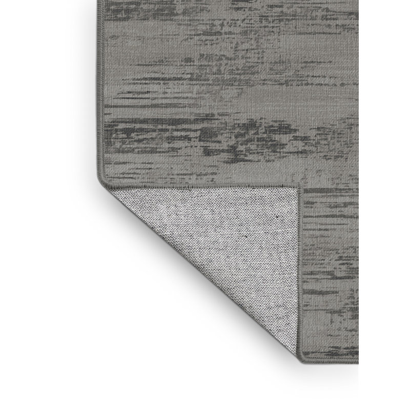 Tapis abstrait gris lavable à la machine, Rectangulaire 2 pi x 3 pi