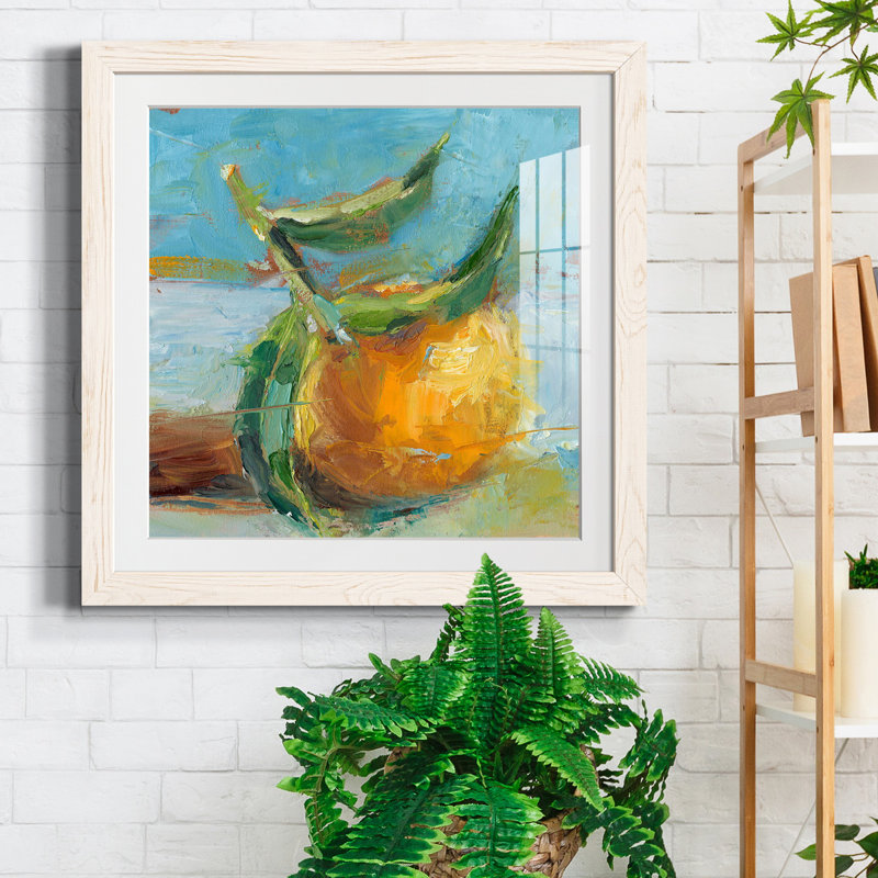 Impressionist Fruit Study III - reproduction encadrée de qualité supérieure - prête à être accrochée, Blanc