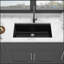 Évier de cuisine en quartz - Évier de cuisine encastré en granite 33 x 19 po-111493008