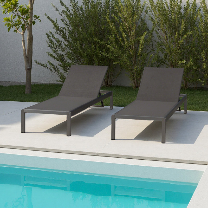 Chaise Lounge ( Set Of 2 ), Gray