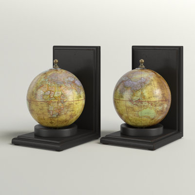 Serre-livres antidérapants Contemporary Globe