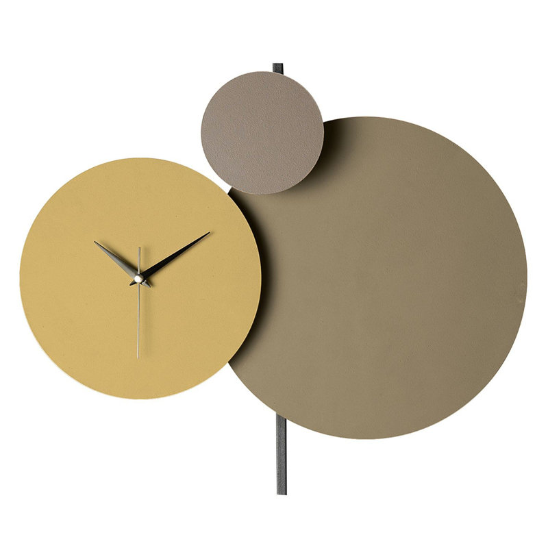 Horloge murale décorative, Beige/gris/brun