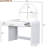 39" White Makeup Vanity Table For Bedroom. Touch Screen Mirror With Lights & Drawer. Elegant Curved Design. Enough Storage Cosmetics. And Practical. Simple To Install
