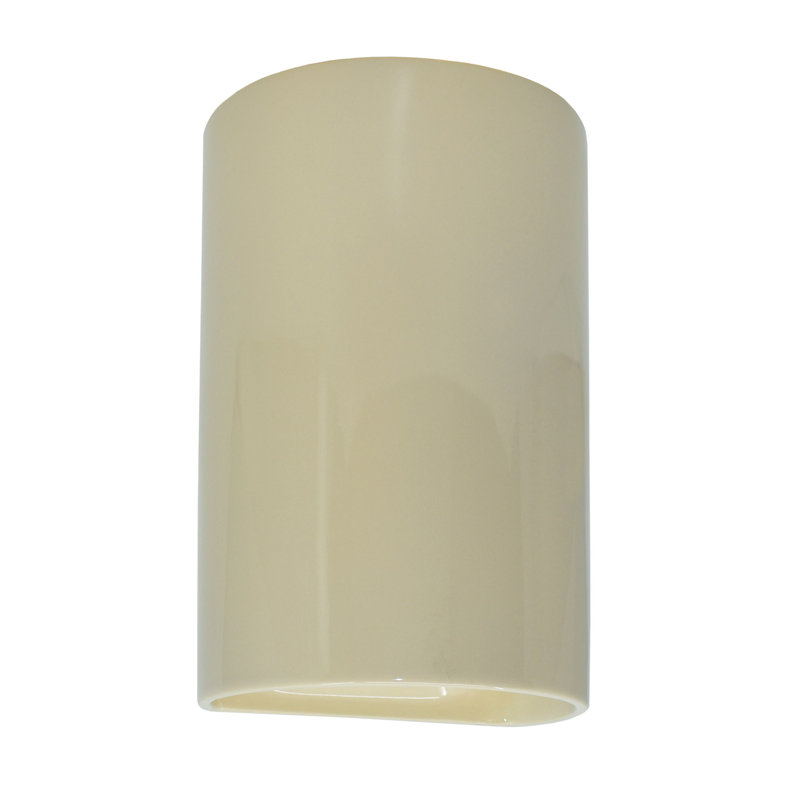 Applique murale en céramique Awni, Incandescente (non incluse), Vanille lustrée, H 9,5 po x l 5,75 po x P 4,5 po