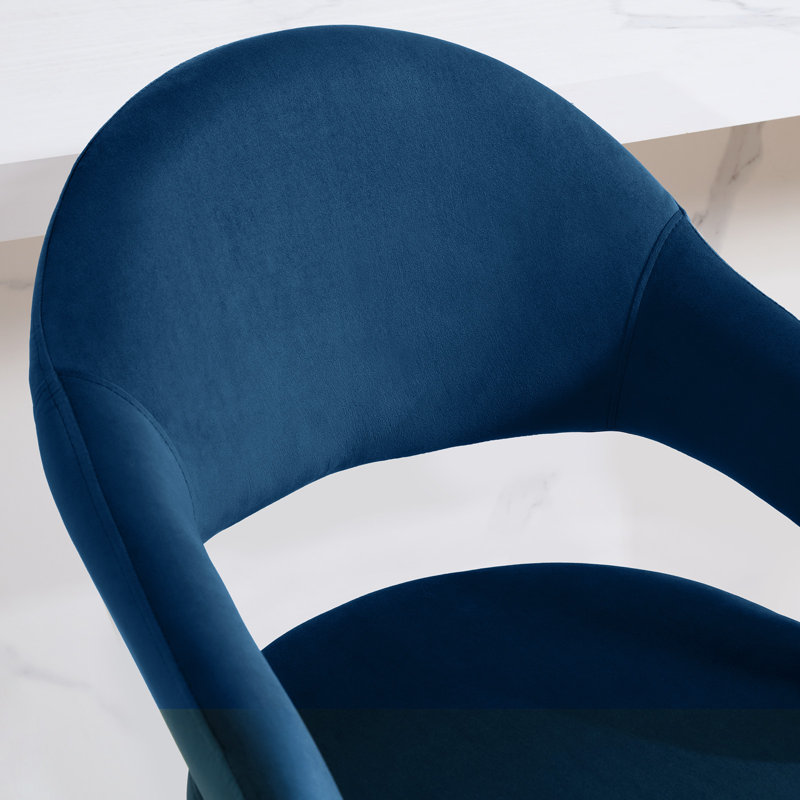 26" Swivel Upholstered Counter Stool with Metal Frame (Set of 2), 2, Blue
