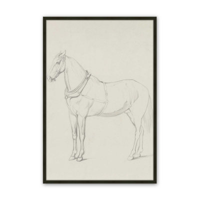 Horse Standing To The Left By Willem Carel Nakken Canvas Art Print