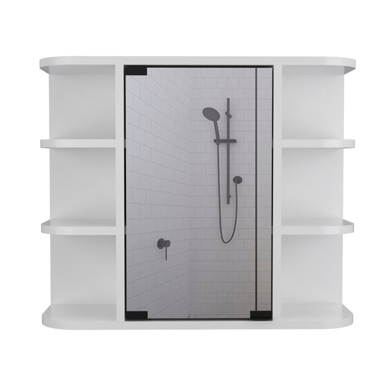 Pharmacie polyvalente Halle avec de nombreuses tablettes pour un rangement organisé et une fonctionnalité améliorée, Blanc