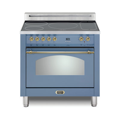Cuisinière à induction Lofra Dolcevita série 36 pouces avec 5 éléments à induction (lavande, garniture chromée)