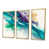 Toile avec cadre flottant or