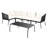 Wood 5 - Person Patio Conversation Set with Cushions-1256888390-1256888391