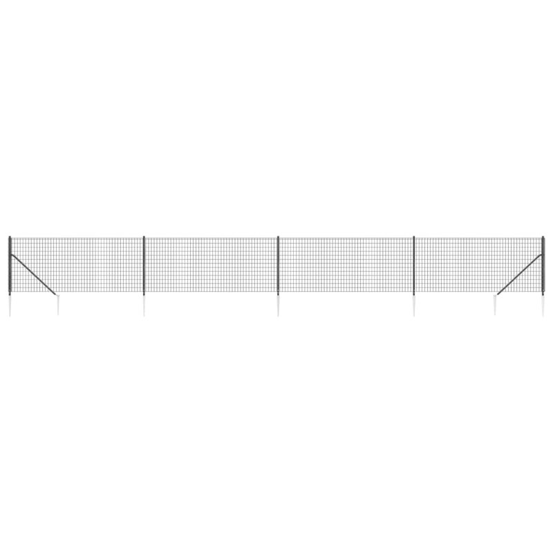 Auriemma Anthracite Metal Wire/Mesh Fence, 100cm H x 1000cm W x 5cm D, 7