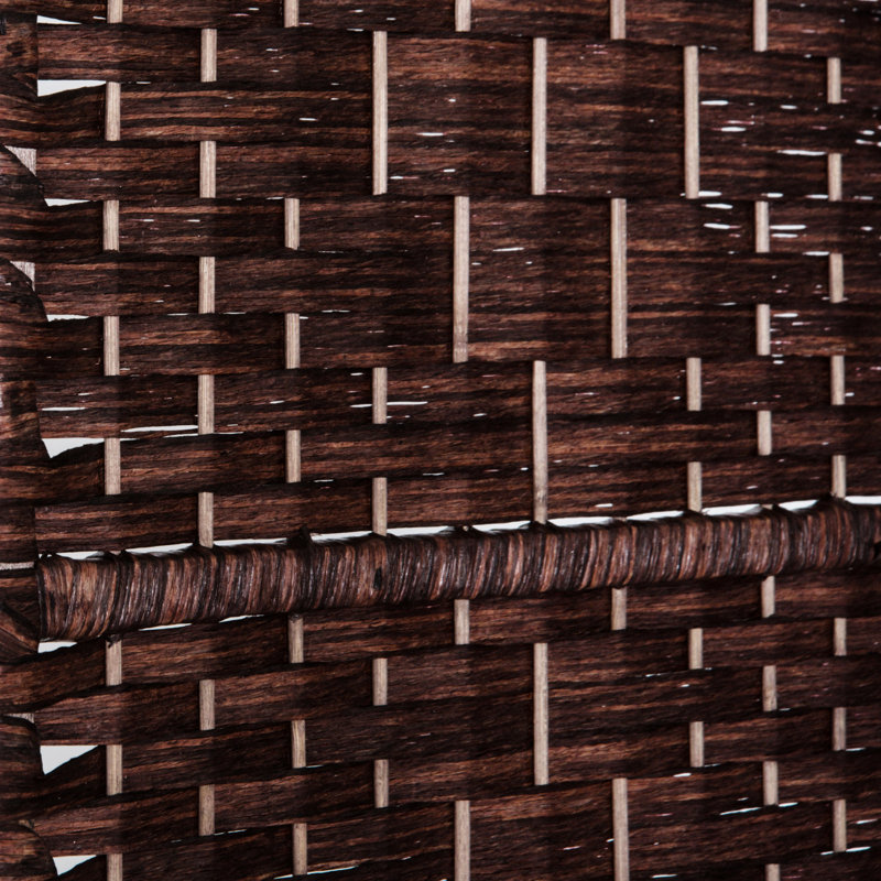 Écran d'intimité de 6 pi avec panneaux de tissage. Conception à charnière pratique pour les directions réglables, clôture brune portable et pliable facile à déplacer. Ajoute une touche de style aux espaces extérieurs