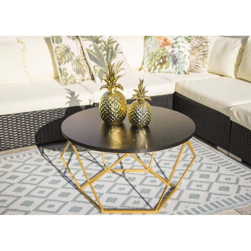 Ainsworth Frame Coffee Table, Black, Gold