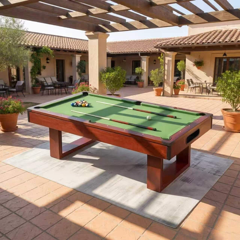 Table de billard moderne moderne minimaliste de 9 pi, 31.89" H x 107.87" W x 59.84" D