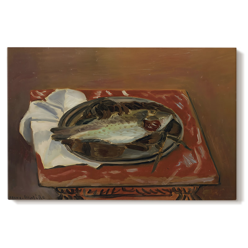 Nature morte aux poissons-Henri Matisse-Toile tendue avec châssis-c. 1896, 32 x 48