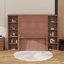 Lit escamotable double avec bureau et bibliothèque-1205060266