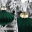 28 décorations d'arbre de Noël en velours vert - Assortiment de boules de Noël floquées pour décoration d'arbre de Noël