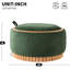 Pieds modernes en bois massif recouverts de chenille de 29 po, couvercle réversible à double usage et compartiment caché pour le mobilier de chambre d'étude-129907062