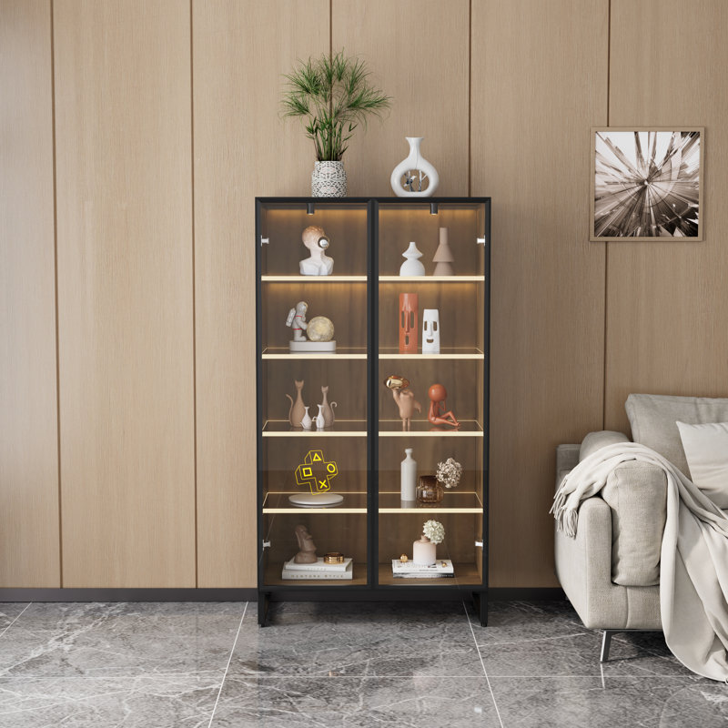 Vitrine Centerport avec tablettes réglables et éclairage intérieur