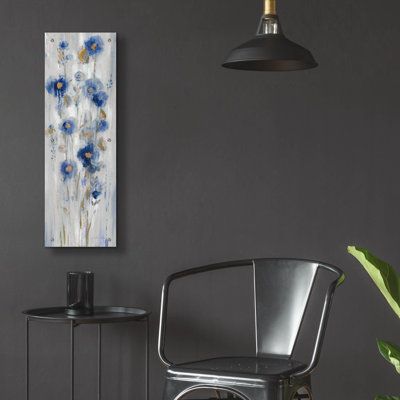  «Neutral Seaside Flowers 1» par Silvia Vassileva, art mural en verre acrylique, 12 po x 36 po